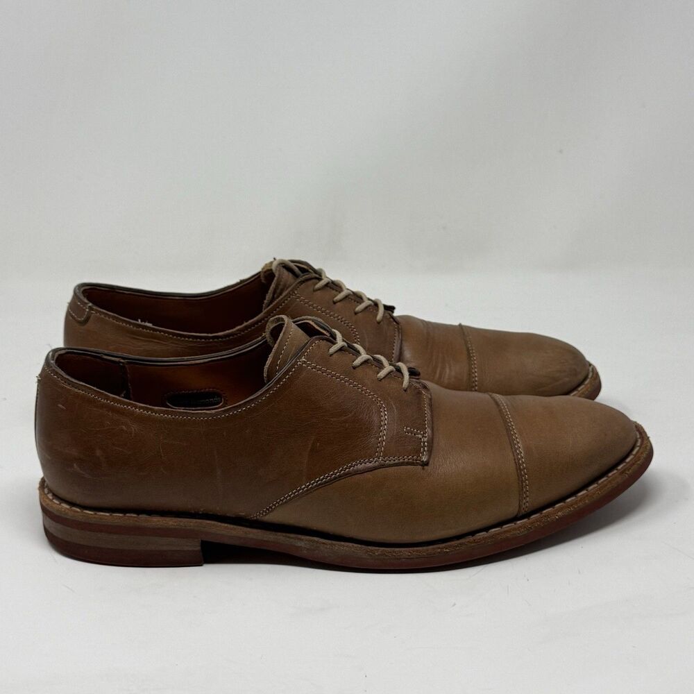 Allen Edmonds Oak Street Cap Toe Derby Mens 9.5 D Brown Leather Dress Shoes